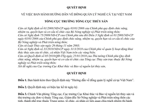Quyết định 67/QĐ-TCTS-KTBVNL Hướng dẫn đồng quản lý nghề cá