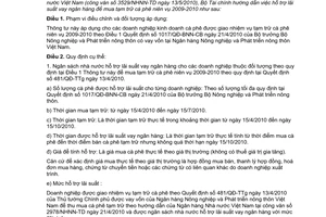 Thông tư 83/2010/TT-BTC hướng dẫn hỗ trợ lãi suất vay ngân hàng để mua tạm trữ