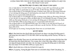 Quyết định 1987/QĐ-BVHTTDL Kế hoạch xây dựng áp dụng Hệ thống