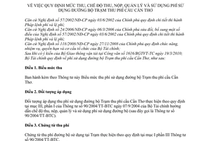 Thông tư 84/2010/TT-BTC mức thu chế độ thu nộp quản lý sử dụng