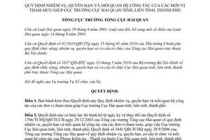 Quyết định 1170/QĐ-TCHQ 2010 nhiệm vụ quyền hạn đơn vị tham mưu giúp Cục trưởng Cục Hải quan