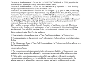 Circular No. 86/2010/TT-BTC prescribing charges for maintenance