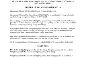 Quyết định 1371/QĐ-UBND 2010 Bộ phận giúp việc Ban Chỉ đạo phòng chống tham nhũng Sơn La