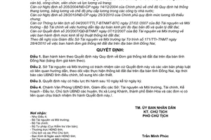 Quyết định 33/2010/QĐ-UBND Đơn giá thống kê đất đai