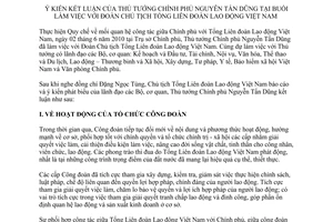 Thông báo 160/TB-VPCP ý kiến kết luận Thủ tướng Chính phủ Nguyễn Tấn Dũng