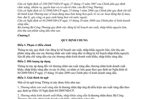 Thông tư 26/2010/TT-BCT đăng ký kế hoạch sản xuất, nhập khẩu