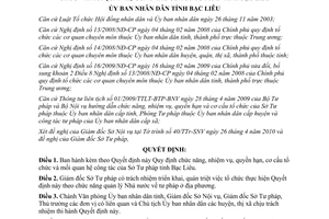 Quyết định 08/2010/QĐ-UBND chức năng nhiệm vụ quyền hạn cơ cấu Sở Tư pháp Bạc Liêu