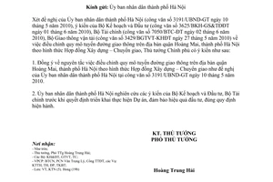 Công văn 973/TTg-KTN điều chỉnh quy mô tuyến đường giao thông