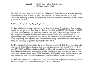 Công văn 651/UBND-TM hướng dẫn điều chỉnh dự toán xây dựng công trình