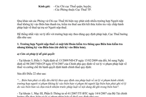 Công văn 3705/CT-PC xử lý trường hợp Người nộp thuế không ký vào Biên bản kiểm