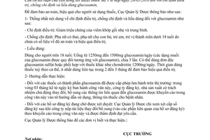 Công văn 6132/QLD-ĐK hướng dẫn ghi chỉ định điều trị, chống chỉ định liều dùng
