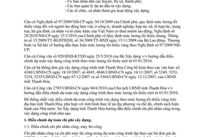 Công văn 1332/SXD-KTXD hướng dẫn điều chỉnh dự toán xây dựng công trình