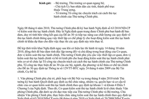 Công văn 1064/TTg-TCCV thực hiện Nghị định 63/2010/NĐ-CP kiểm soát thủ tục hành