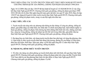 Công văn 100/BCĐ138-VPTT thực hiện công tác tuyên truyền tổng kết