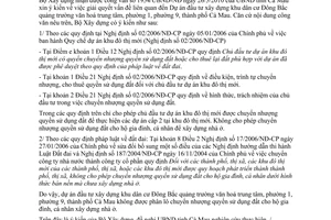 Công văn 12/BXD-PTĐT trả lời Công văn 1954/UBND-NĐ