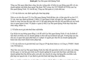 Công văn 3466/TCHQ-KTSTQ vướng mắc kiểm tra sau thông quan