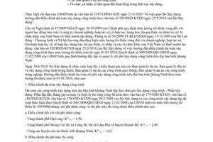 Công văn 945/SXD-KTXD hướng dẫn điều chỉnh dự toán xây dựng công trình