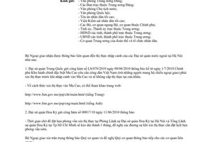 Công văn 2425/BNG-LS  cần thị thực khi vào Ma Cao đặt lịch hẹn phỏng vấn