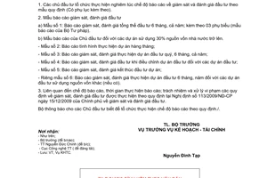 Công văn 187/BTP-KHTC thực hiện Thông tư 13/2010/TT-BKH