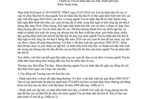 Công văn 83/TANDTC-TĐKT tổ chức Đại hội thi đua ngành Toà án nhân dân