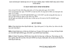 Quyết định 12/2010/QĐ-UBND quản lý dạy thêm, học thêm