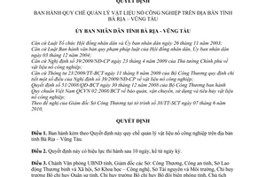 Quyết định 23/2010/QĐ-UBND Quy chế quản lý vật liệu nổ công nghiệp