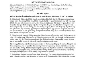 Quyết định 709/QĐ-BXD phân công công tác Bộ trưởng Thứ trưởng