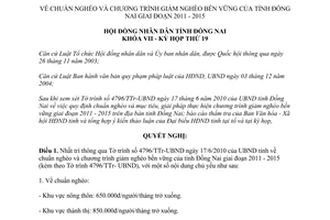Nghị quyết 176/2010/NQ-HĐND Chương trình giảm nghèo bền vững giai đoạn 2011 - 2015 Đồng Nai