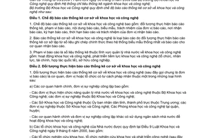 Thông tư 05/2010/TT-BKHCN  chế độ báo cáo thống kê cơ sở khoa học công nghệ