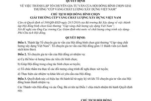 Quyết định 710/QĐ-HĐBCCV thành lập Tổ chuyên gia tư vấn