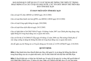 Quyết định 1352/2010/QĐ-UBND quản lý sử dụng hệ thống thư điện tử cơ quan nhà nước Bắc Kạn