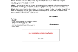 Thông tư 17/2010/TT-BGTVT Quy chuẩn kỹ thuật quốc gia báo hiệu hàng hải