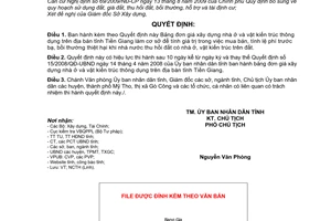 Quyết định 07/2010/QĐ-UBND Bảng đơn giá xây dựng nhà ở và vật kiến trúc