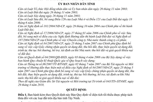 Quyết định 31/2010/QĐ-UBND  diện tích tối thiểu được phép tách thửa