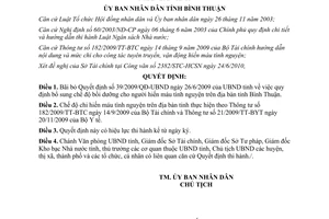 Quyết định 1474/QĐ-UBND bãi bỏ quyết định bồi dưỡng người hiến máu tình nguyện Bình Thuận