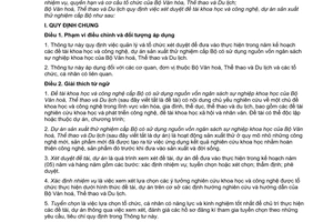 Thông tư 05/2010/TT-BVHTTDL xét duyệt đề tài khoa học và công nghệ