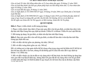 Quyết định 18/2010/QĐ-UBND hạn mức giao đất ở