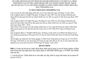 Quyết định 1782/QĐ-UBND sửa đổi Quyết định 2483/QĐ-UBND