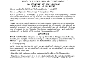 Nghị quyết 142/2010/NQ-HĐND mức chi đón tiếp thăm hỏi chúc mừng Lâm Đồng