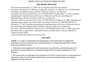 Decision No. 1065/QD-TTg approving adjustments and supplements to the master