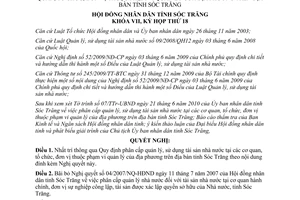 Nghị quyết 03/2010/NQ-HĐND  phân cấp quản lý, sử dụng tài sản nhà nước