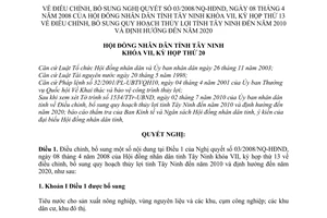 Nghị quyết 15/2010/NQ-HĐND điều chỉnh, bổ sung Nghị quyết số 03/2008/NQ-HĐND