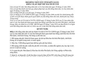 Nghị quyết 120/2010/NQ-HĐND phí tham quan danh lam thắng cảnh Khu bảo tồn biển