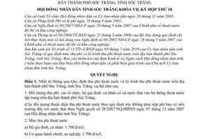 Nghị quyết 08/2010/NQ-HĐNĐ mức thu phí và lộ trình thu phí thoát nước