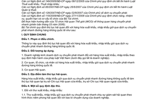Thông tư 100/2010/TT-BTC thủ tục hải quan hàng hóa xuất khẩu
