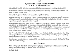 Nghị quyết 23/2010/NQ-HĐND phụ cấp người hoạt động không chuyên trách cấp xã Cao Bằng