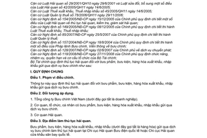 Thông tư 99/2010/TT-BTC thủ tục hải quan bưu phẩm, bưu kiện