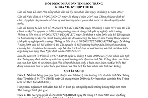 Nghị quyết 04/2010/NQ-HĐND nhiệm vụ chi bảo vệ môi trường