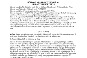 Nghị quyết 309/2010/NQ-HĐND phân cấp quản lý nhà nước