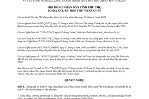 Nghị quyết 220/2010/NQ-HĐND công nhận xã La Phù huyện Thanh Thủy đạt tiêu chuẩn đô thị loại V Phú Thọ